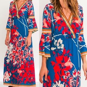 FLYING TOMATO FLORAL BOHO MAXI DRESS